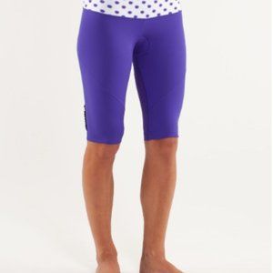 Lululemon Presta padded short bruised berry/high noon dot white